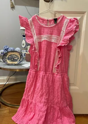 Target loveshackfancy vibe dress pink size S thumbnail 1