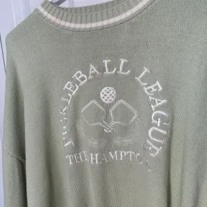 Pickleball League Hamptons Embroidered Sweater Sincerely Jules Womens S Green thumbnail 5