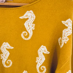 Philosophy Seahorse Relaxed Knit Sweater Coastal Whimsy Indie Coastal‎ Grandma L thumbnail 5