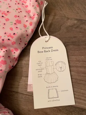 NWT! Blogilates Women’s Mommy & Me Princess Bow Back Dress Pink Floral Size XL thumbnail 7