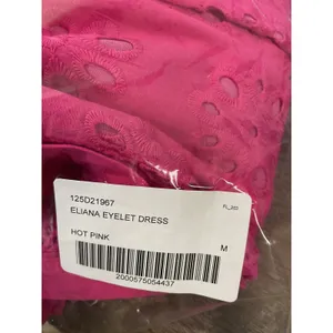 Allison New York Womens Eliana Eyelet Dress Hot Pink Button Front Medium thumbnail 6