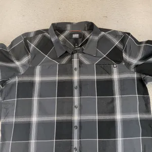 Alaskan Hardgear Duluth Midnight Sun Shirt 80732 XXL Black Gray Plaid Wool Blend thumbnail 3