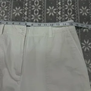 New‎ Talbots White Cargo Crop Chino Straight Leg Supersoft Size 8 Minimalist thumbnail 10