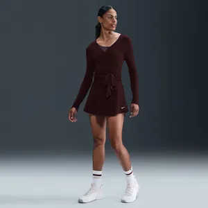 Nike One Women's Dri-FIT Skirt Burgundy Size M thumbnail 3