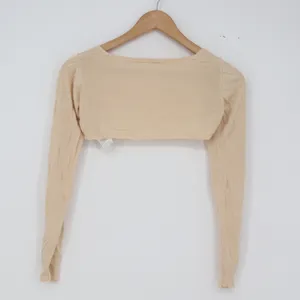 SHEIN Shrug Womens S Beige Puff Sleeve Knit Bolero Excellent thumbnail 4