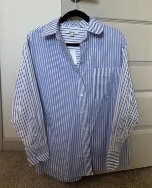 Madewell NWT  Collared Stripe Shirt thumbnail 1