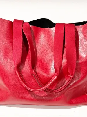 Coach Large Derby Tote Bag Red 58660 Leather Shoulder Bag thumbnail 4