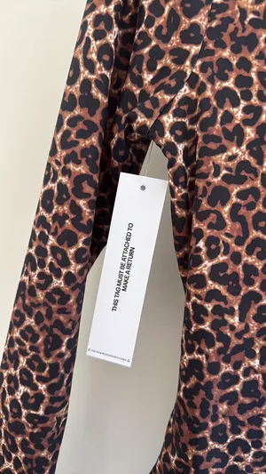 Princess Polly Cheetah Long Sleeve Top Open Back thumbnail 2