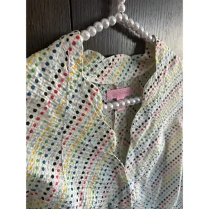 Lilly pultizer white dot shirt ruffle size‎ 6 thumbnail 3