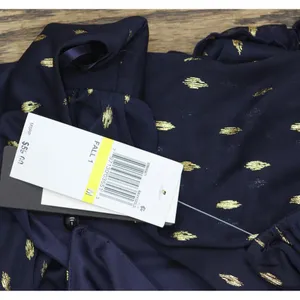City Studios Juniors Foil-Print Jersey Fit Mini Dress Navy Blue / Gold M thumbnail 3