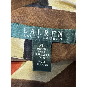 Lauren Ralph Lauren Blouse Tunic XL 3/4 top Mod Retro Whimsigoth Colorblock Boho thumbnail 7