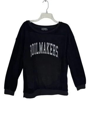 NEW Gameday Couture Purdue Boilermakers Chenille Pulliver Sweater Black Size XL thumbnail 2