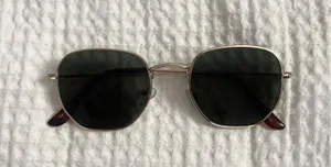 Gold framed retro sunglasses thumbnail 1