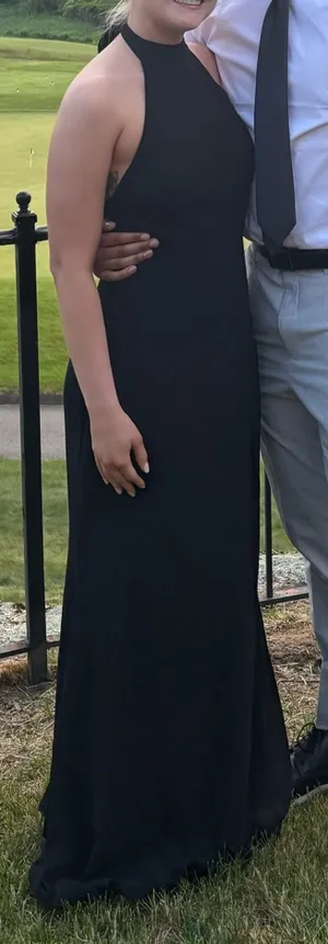 Lulus Black Chiffon Bridesmaid Dress thumbnail 1