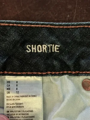 American Eagle Outfitters Shorts Womens 8 Blue Shortie Super Stretch Cutoff thumbnail 4