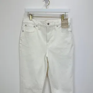 Madewell The Perfect Vintage Jean Tile White High Rise Classic Raw Hem US 30 NWT thumbnail 8