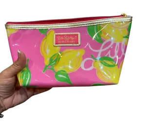 Lilly Pulitzer‎ for Estee Lauder Makeup Bag Cosmetic Case Barbie Pink thumbnail 1