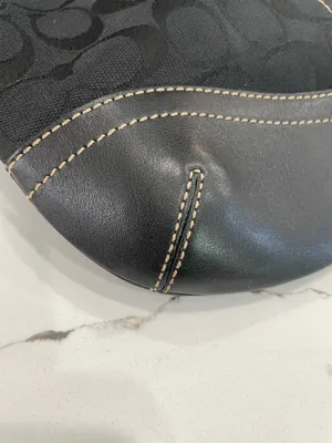 Vintage Coach Soho Signature Canvas Buckle Duffle Bag 3574 Black ORIGIN RECEIPT thumbnail 13