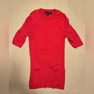Banana Republic Ribbed Elbow-Sleeve Sweater in Scarlet thumbnail 2