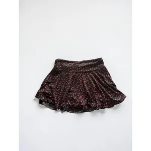 House Brand Women Black Red Floral Rose Print Skort Mini Skirt Shorts Size S NWT thumbnail 2