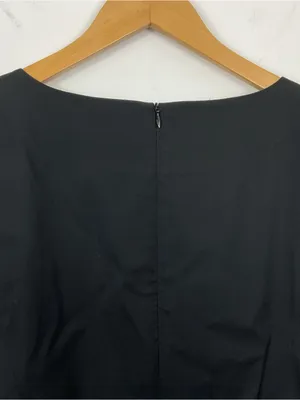 Lafayette 148 Black Short Sleeve Blouse Womens Size 6 thumbnail 4