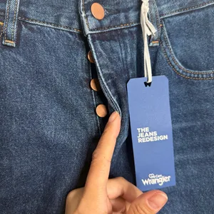 NWT Wrangler Wild West 603 Indigood High Rise‎ Straight Blue Wash Size 25 x 28 thumbnail 4
