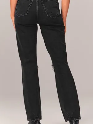 Abercrombie Ultra High Rise Ankle Straight Jean thumbnail 12