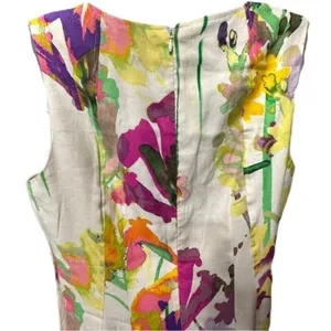 Calvin Klein Womens Multicolor Floral Sleeveless Back‎ Zip Sheath Dress SZ 14 thumbnail 8