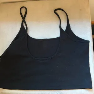 Black Cropped Bucky Badger Tank Too thumbnail 3