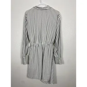 Abercrombie & Fitch White and Black Striped Wrap Mini Dress Size MT thumbnail 10