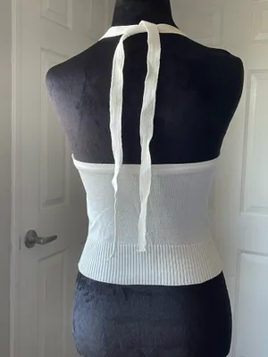 Body By Michelle Ribbed Tie Back Halter Top thumbnail 2