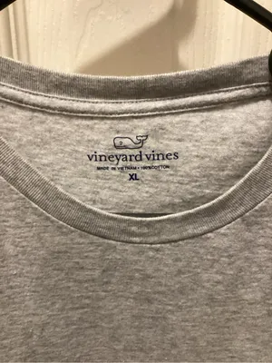 Vineyard Vines Gray Long-Sleeve Pocket Tee with Red Whale Accent thumbnail 3