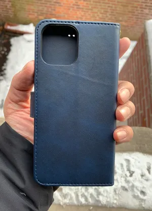 Brand New iPhone 12Pro Max Fashion Leather Card Holder Full Coverage Wallet Case Navy Blue thumbnail 4