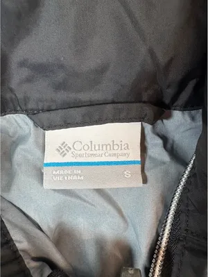 Columbia Women’s Black Hooded Rain Jacket Full Zip Lightweight Windbreaker thumbnail 4