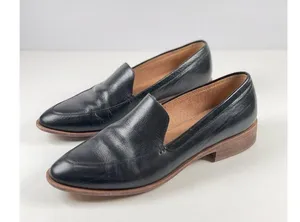 Madewell Womens Shoes Black Leather The Frances Loafer Slip On Office US 7.5 thumbnail 2