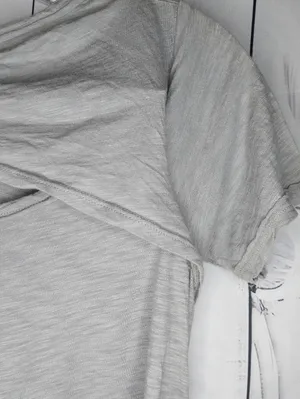 T.La Light Gray Short Sleeve Swing Casual Minimalist Athleisure Tee Tunic thumbnail 5