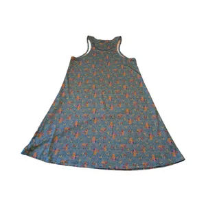 Natural Life Womens Small Blue Floral Sleeveless Swing Trapeze Mini Dress‎ Scoop thumbnail 4