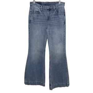 Re/Done Low Rise Bell Bottom Flare Jeans Lake Blue Size 10/30‎ thumbnail 2