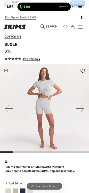 Shorts Grey SKIMS Boxer thumbnail 9