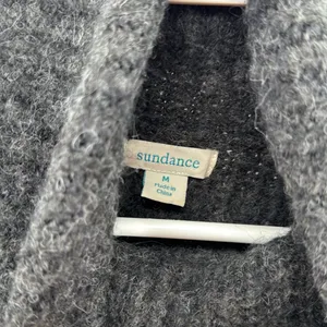 Sundance Charcoal Gray Cowl Neck Sweater wool blend oversized M fuzzy winter thumbnail 10