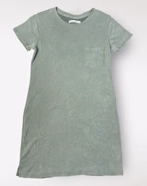 Abercrombie & Fitch Women’s Olive Green Short Sleeve Mini T-Shirt Dress Size‎ SP thumbnail 1