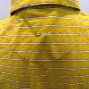 Nike Golf Sleeveless Mustard Yellow Striped Polo Sleeveless Top thumbnail 4