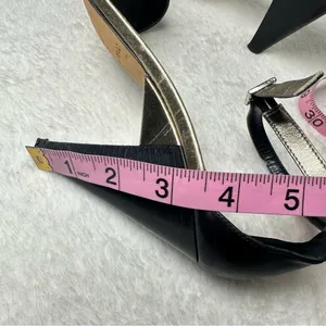 Kate Spade Classic Black and Gold Strappy Heels Size 8 thumbnail 11