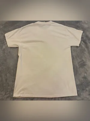 Women’s Gildan Heavy Cotton Short Sleeve Fox White Graphic Logo Tee Size Medium thumbnail 5