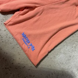 White Fox Boutique Project 5 Ribbed Biker Shorts Orange Coral XS Logo Streetwear thumbnail 7