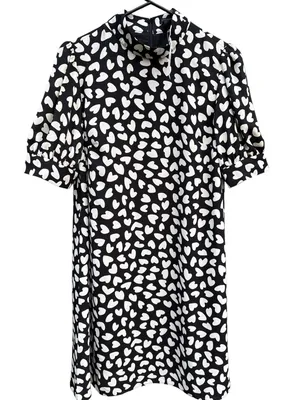 NWT Ann Taylor Heart Puff Sleeve Shift Dress Size Small thumbnail 1
