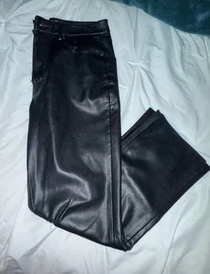 ZARA black leather pants thumbnail 1
