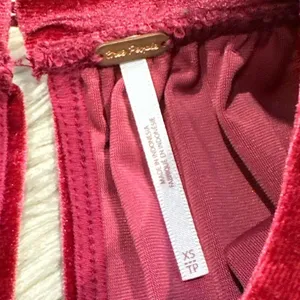 Free people velvet and lace blouse XS thumbnail 2