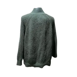 Aerie Women's XS Green Oversized Collared V-Neck Pullover Sweater thumbnail 4