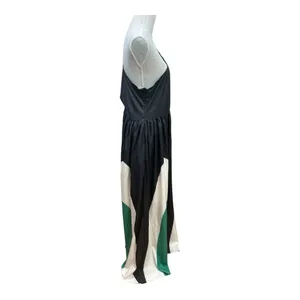 SHEIN Women's Sexy One Shoulder Maxi Dress Sleeveless Pleated Flowy A-Line L thumbnail 3